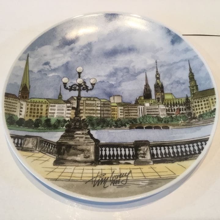 ローゼンタール 記念プレート 飾り皿 絵皿 デザイナー ドイツの街 希少 レア