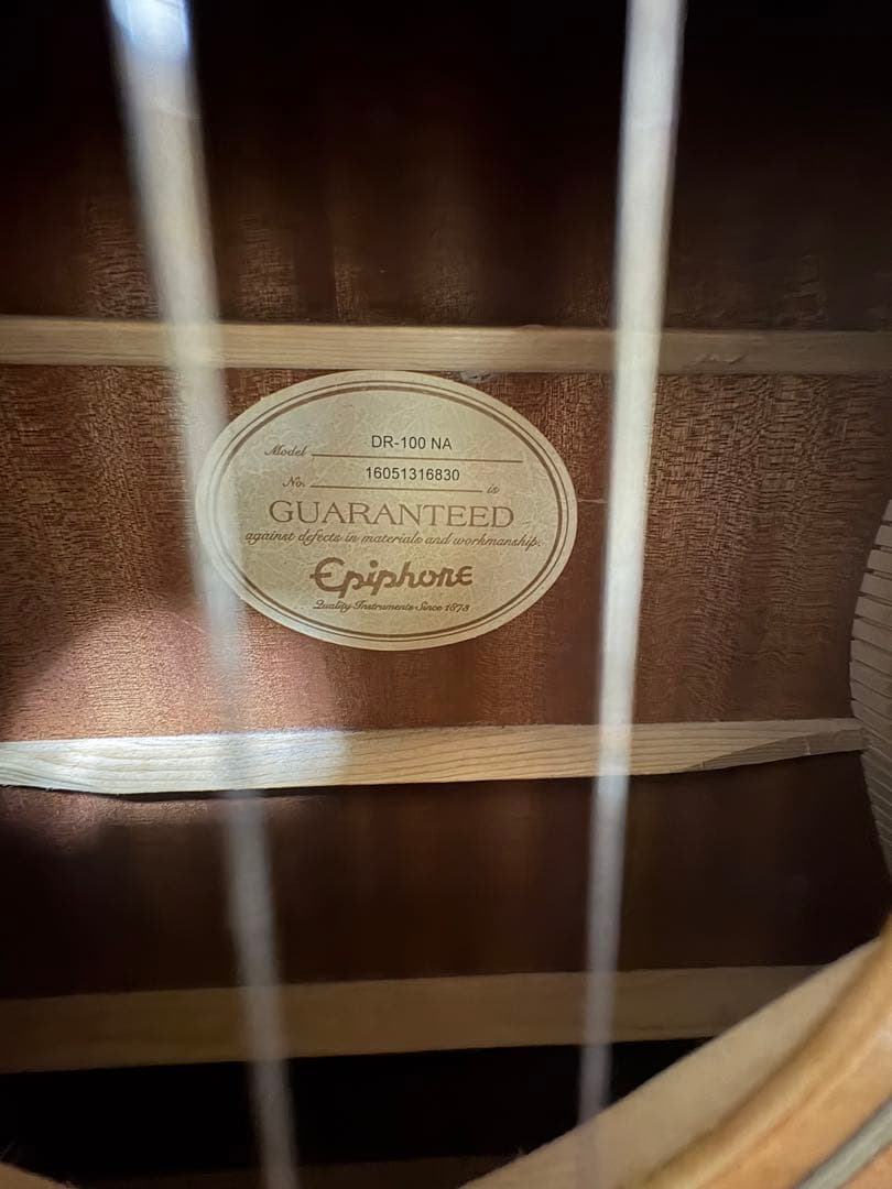 Epiphone GUARANTEED PR-200 NS アコースティックギタ