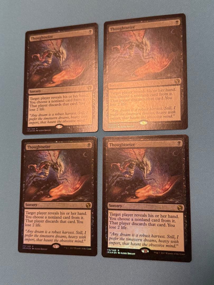 思考囲い　英語　foil　4枚セット