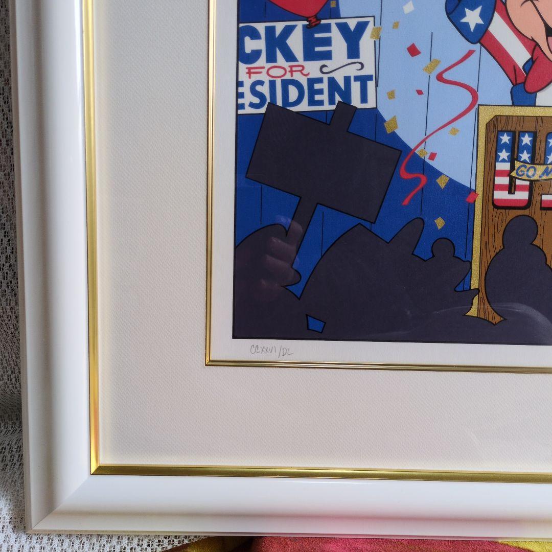 ディズニー　ミッキーマウス (大統領) シルクスクリーン