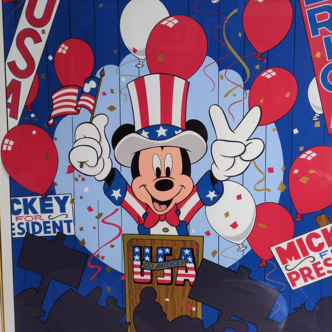 ディズニー　ミッキーマウス (大統領) シルクスクリーン
