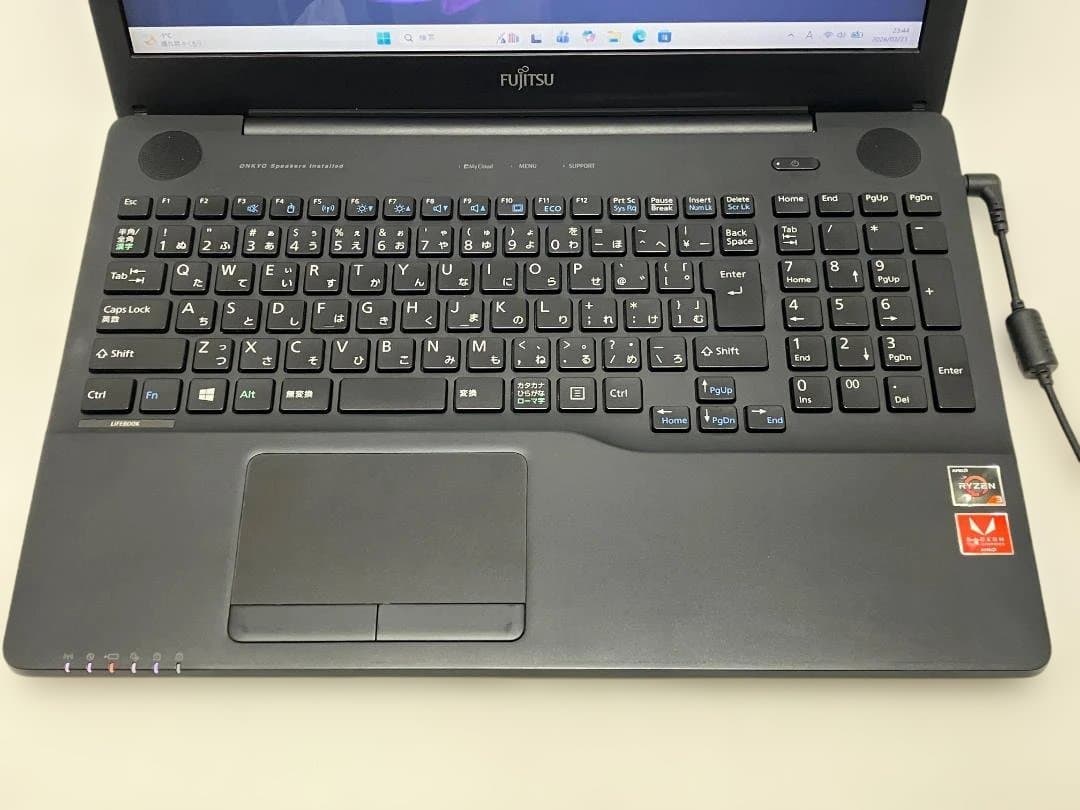 富士通ノートパソコン Ryzen3/8GB/新品SSD/Windows11