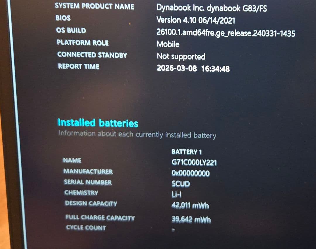 【未使用・メモリ16GB】dynabook G83 intel第10世代i5搭載