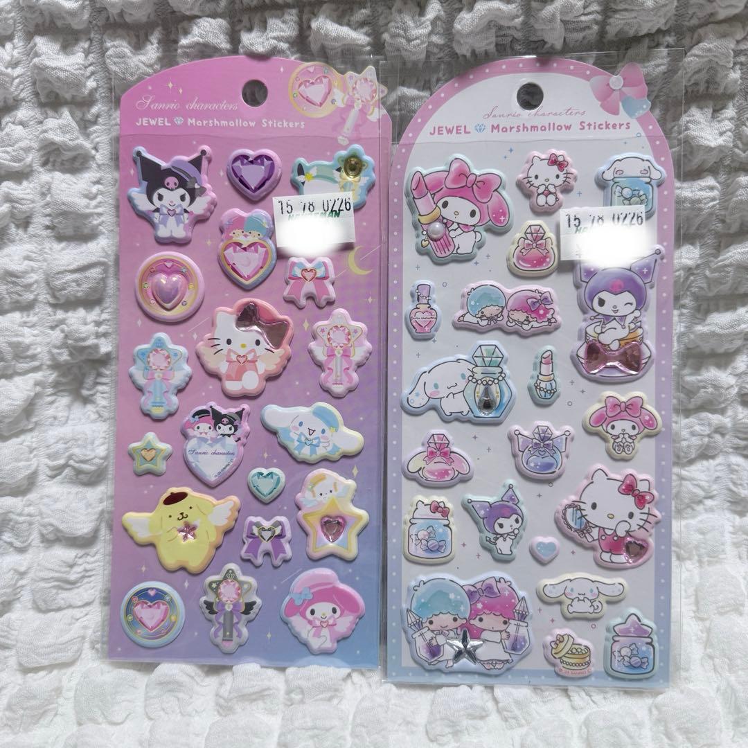 シール帳 + シール6枚セット✨ サンリオ ジュエルマシュマロ キラキラジュエル