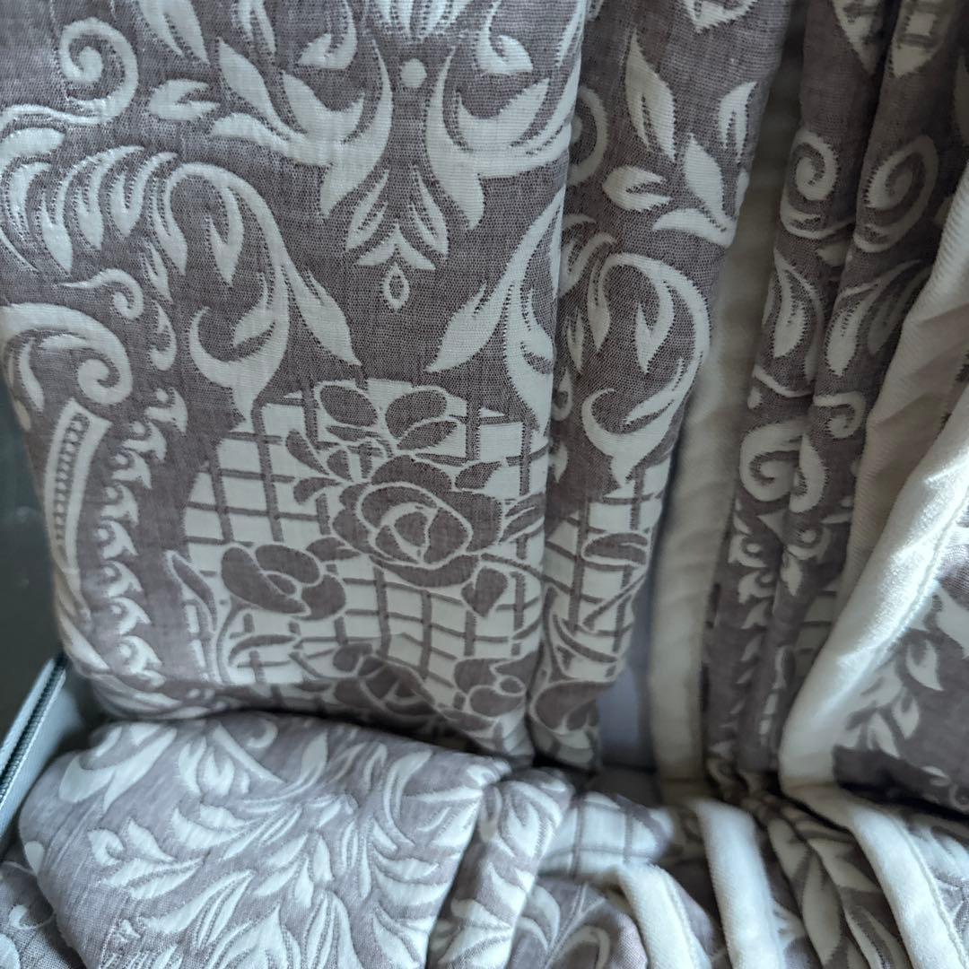 本日削除❣️スワトウデザイン　コットン100　ベッドカバー　タオルケット