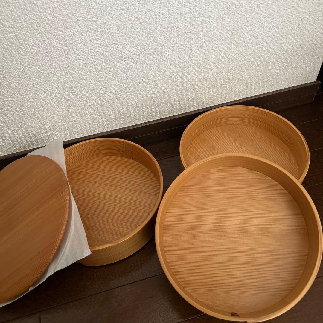 栗久 大館曲げわっぱ 三段重