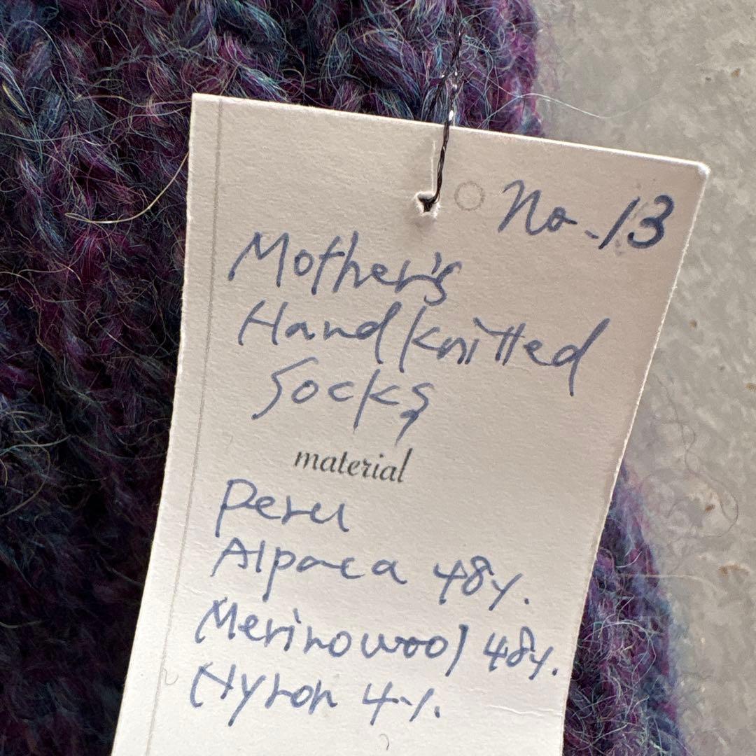 Scrumpcious ハンドニット靴下 紫系 No.13