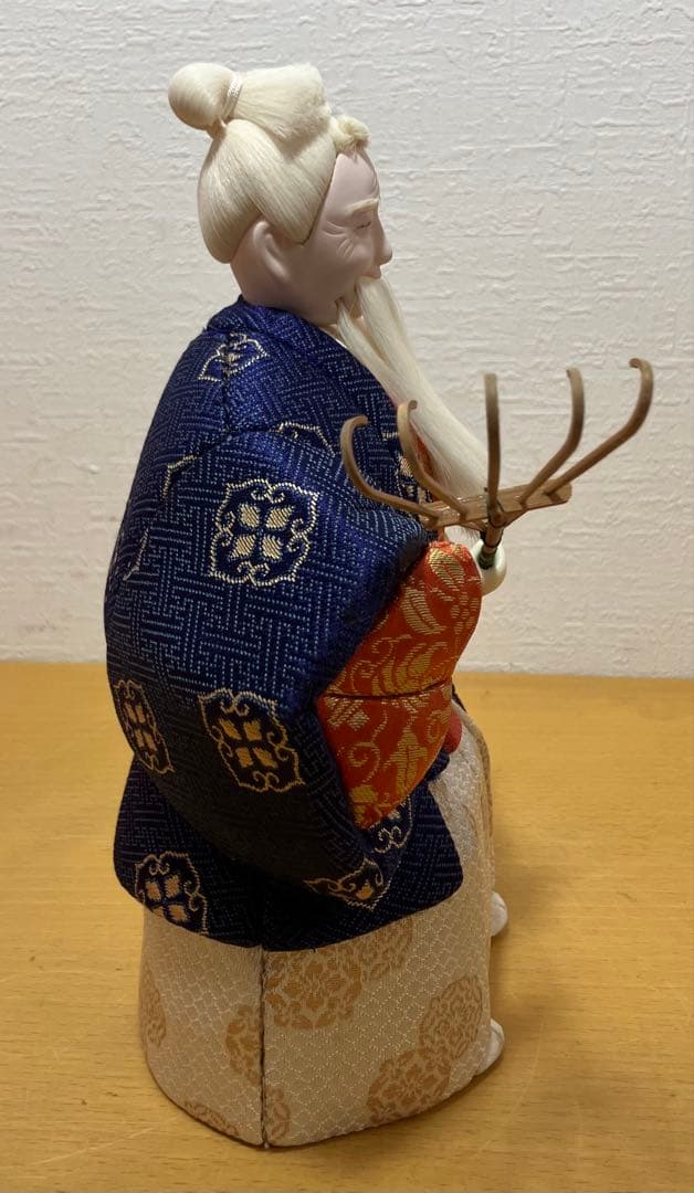 【隆幸作】木目込人形 高砂 尉と姥 夫婦円満 長寿 縁起物 伝統工芸品