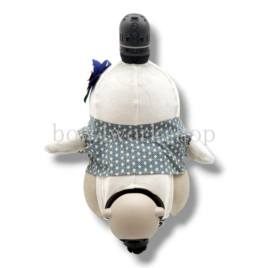 ラボット LOVOT ラボットの服ハンドメイド 甚平+お花コサージュセットブルー