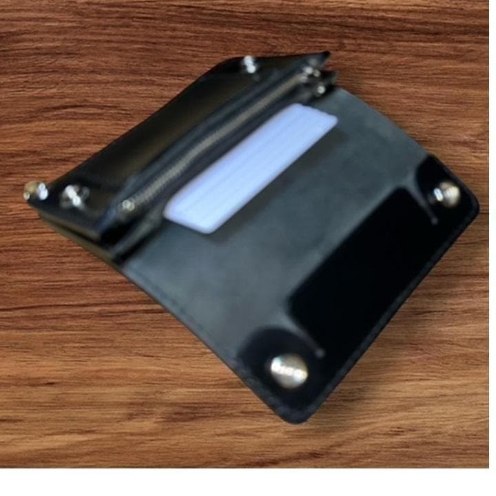 カッパ ミドルトラッカーウォレット/栃木レザ/ホックシルバ/小判カンシルバ