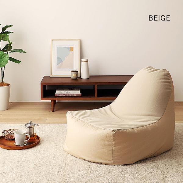 立ち上がりラクな背もたれ付きビーズクッション　ソファ単品　送料込み