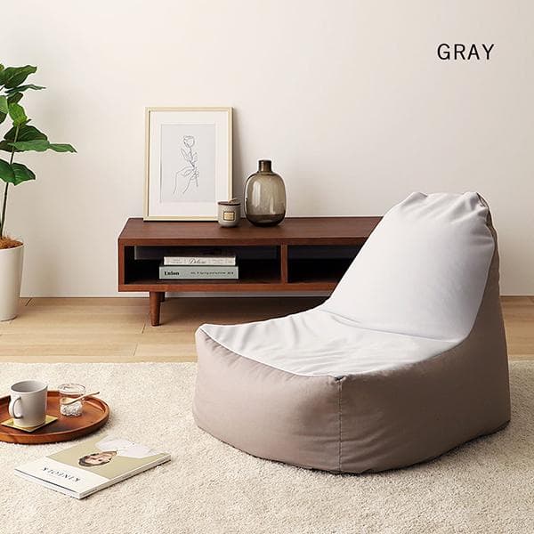 立ち上がりラクな背もたれ付きビーズクッション　ソファ単品　送料込み