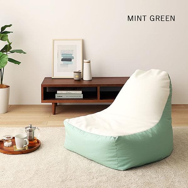 立ち上がりラクな背もたれ付きビーズクッション　ソファ単品　送料込み