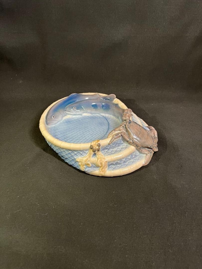 ★訳あり特価 魚篭の魚とカニ ビングオーグレンダール 皿 ロイヤルコペンハーゲン