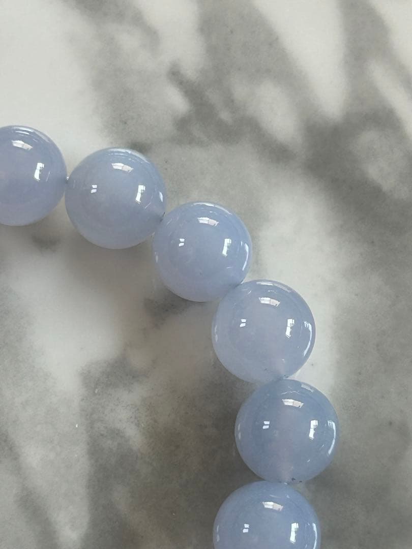 ブルーカルセドニーブレスレット12ミリ