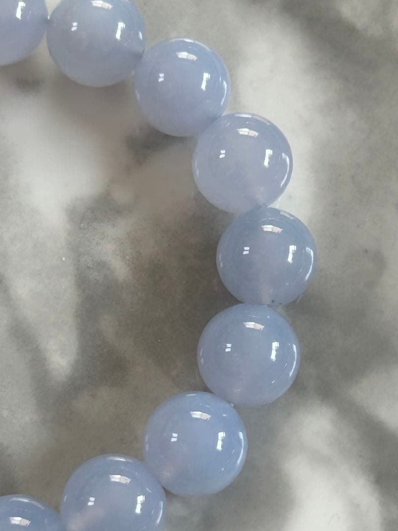 ブルーカルセドニーブレスレット12ミリ