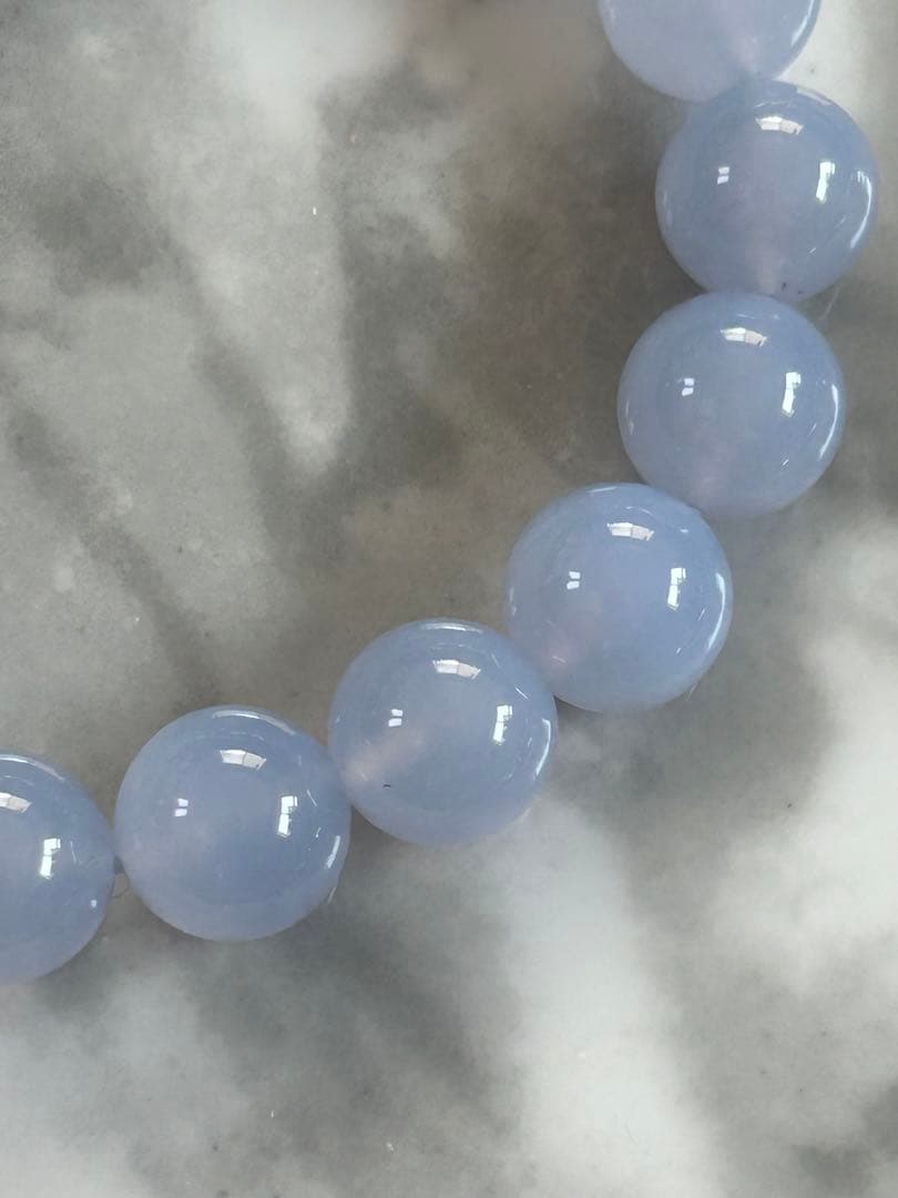 ブルーカルセドニーブレスレット12ミリ