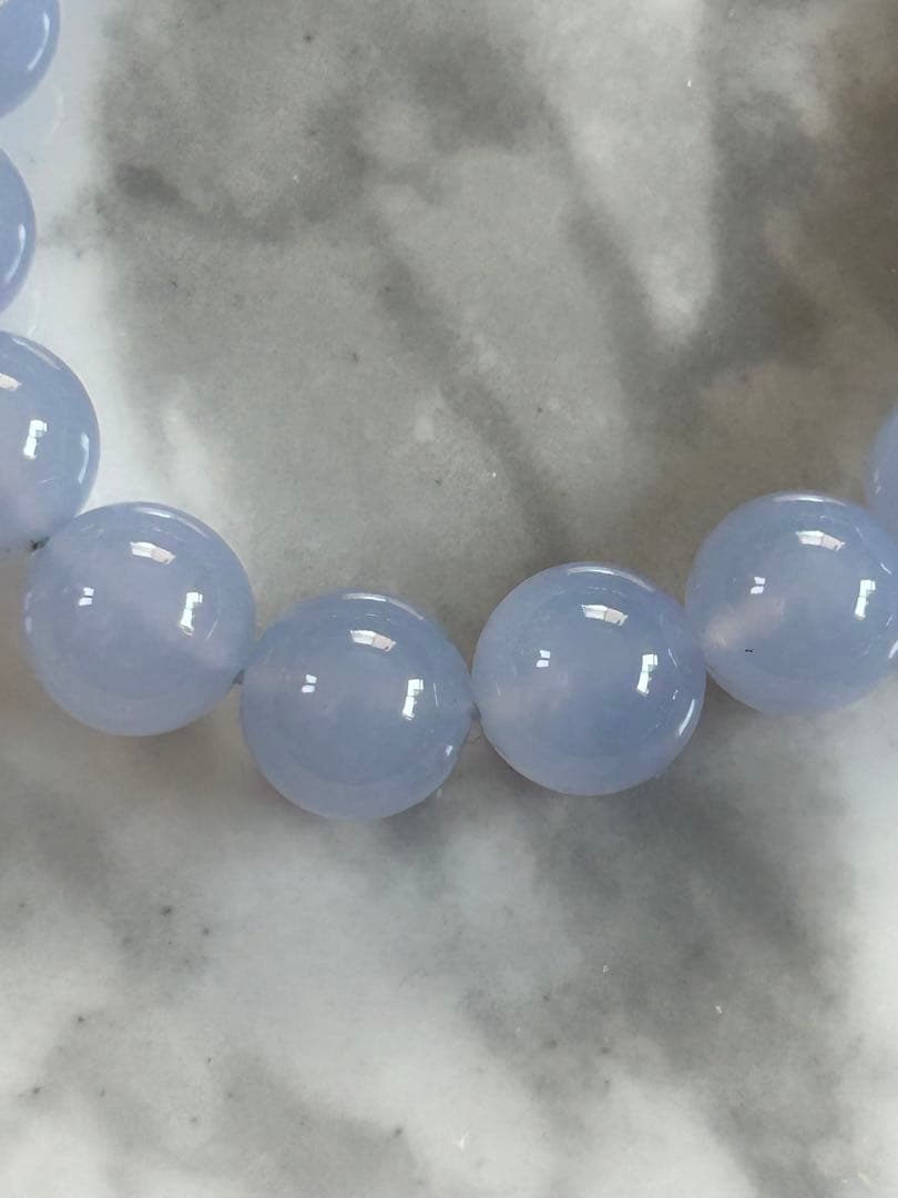 ブルーカルセドニーブレスレット12ミリ