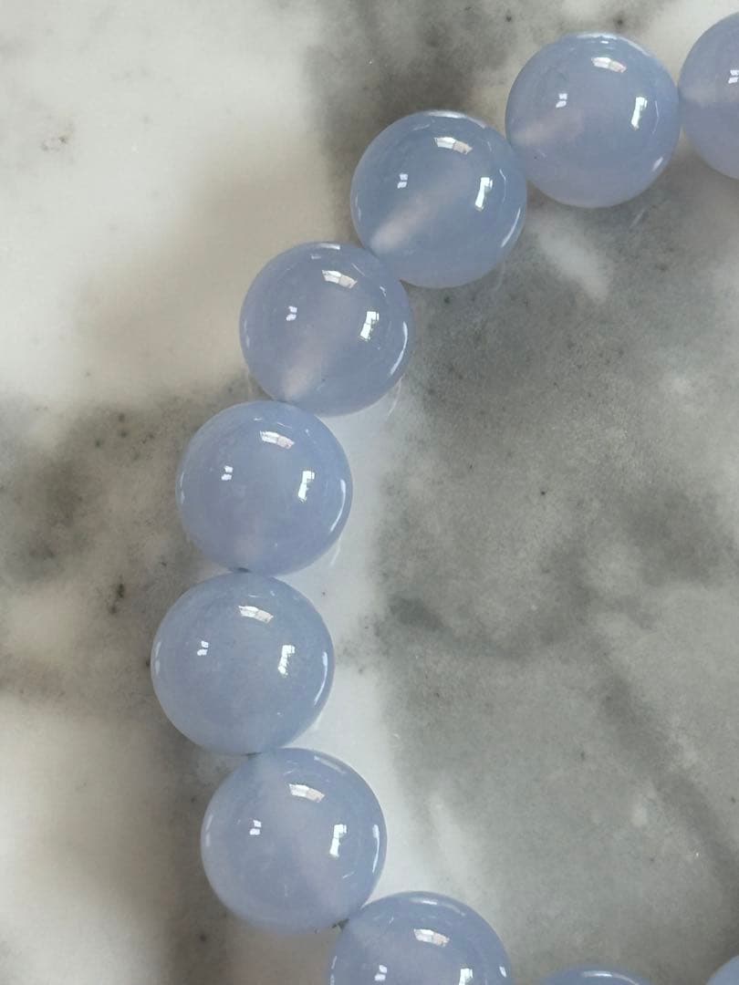 ブルーカルセドニーブレスレット12ミリ