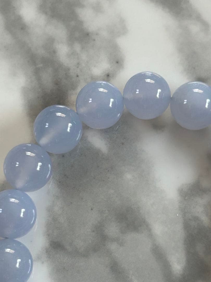 ブルーカルセドニーブレスレット12ミリ