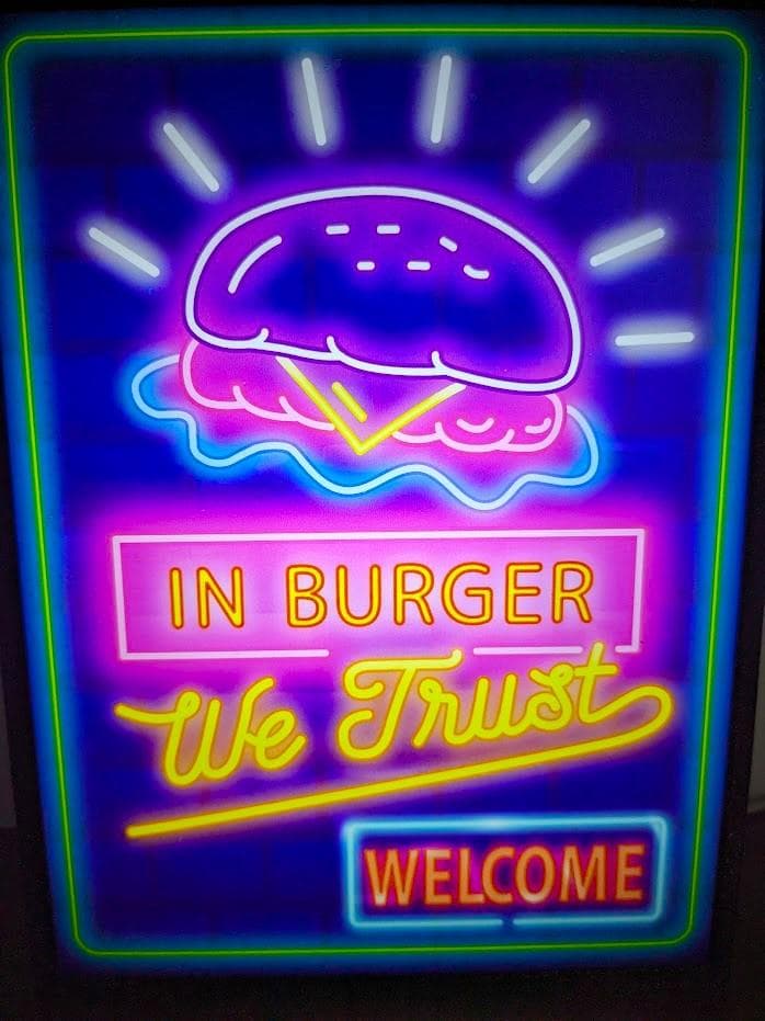 ハンバーガー ダイナー カフェ 照明 看板 置物 アメリカン雑貨 ライトBOX