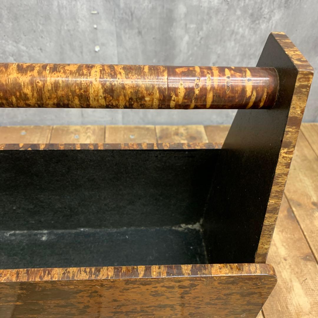 A-1 【伝統工芸】秋田 樺細工（桜皮細工） マガジンラック / 手付収納ボック