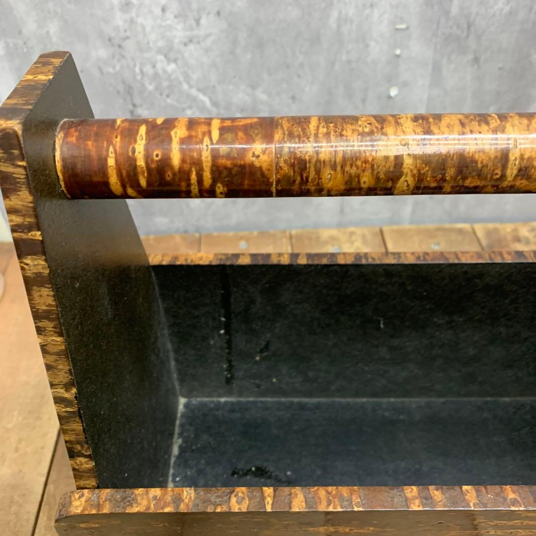 A-1 【伝統工芸】秋田 樺細工（桜皮細工） マガジンラック / 手付収納ボック