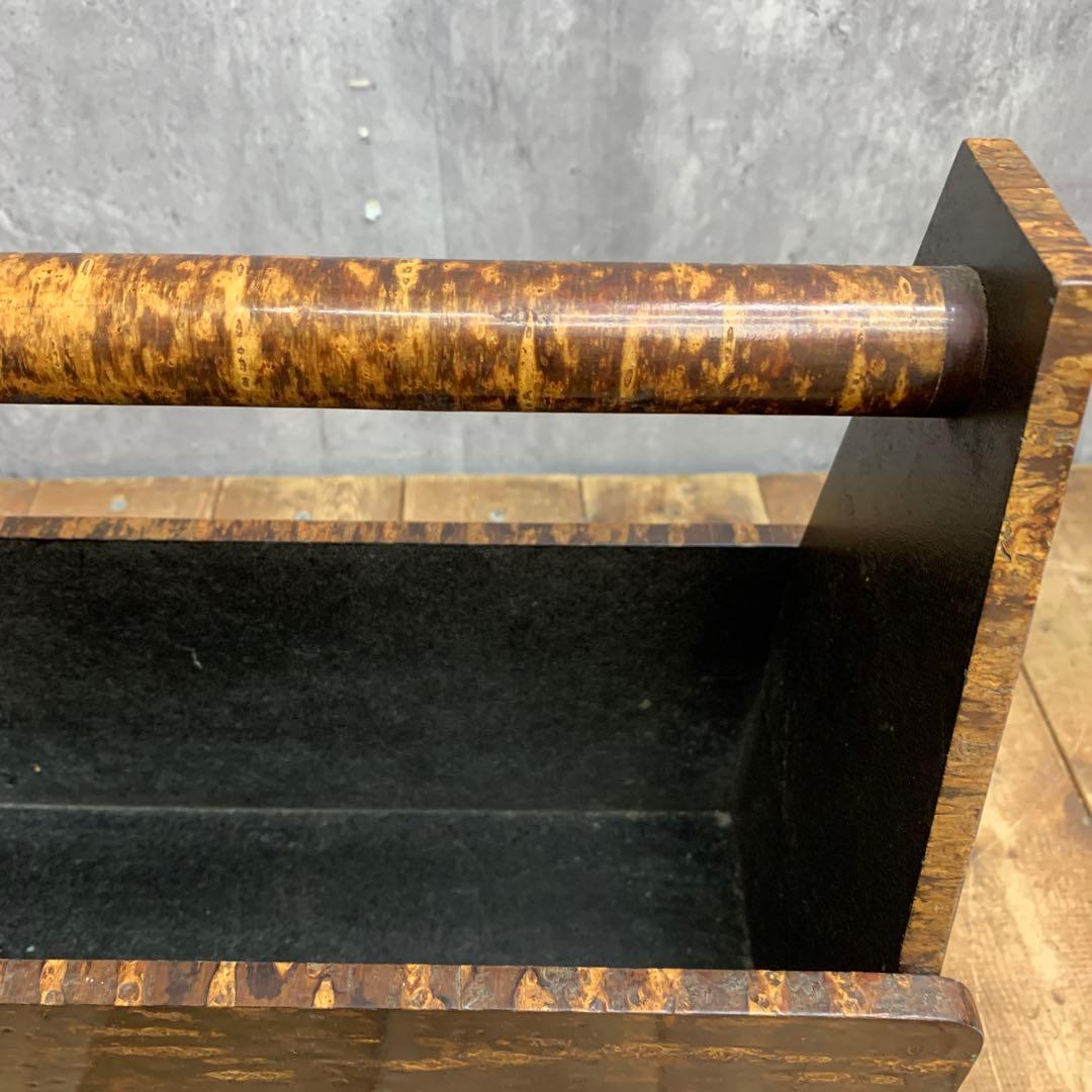 A-1 【伝統工芸】秋田 樺細工（桜皮細工） マガジンラック / 手付収納ボック