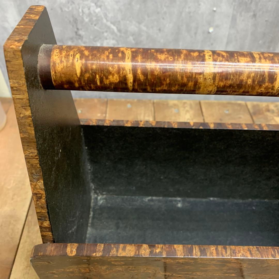 A-1 【伝統工芸】秋田 樺細工（桜皮細工） マガジンラック / 手付収納ボック