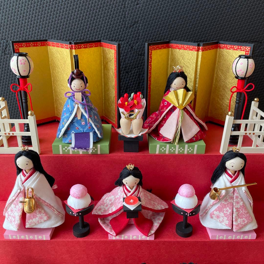フェリシモ ママが作って贈りたい宝物みたいな おひなさま 完成品 ケース付き☆