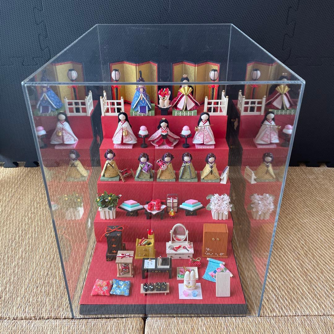 フェリシモ ママが作って贈りたい宝物みたいな おひなさま 完成品 ケース付き☆