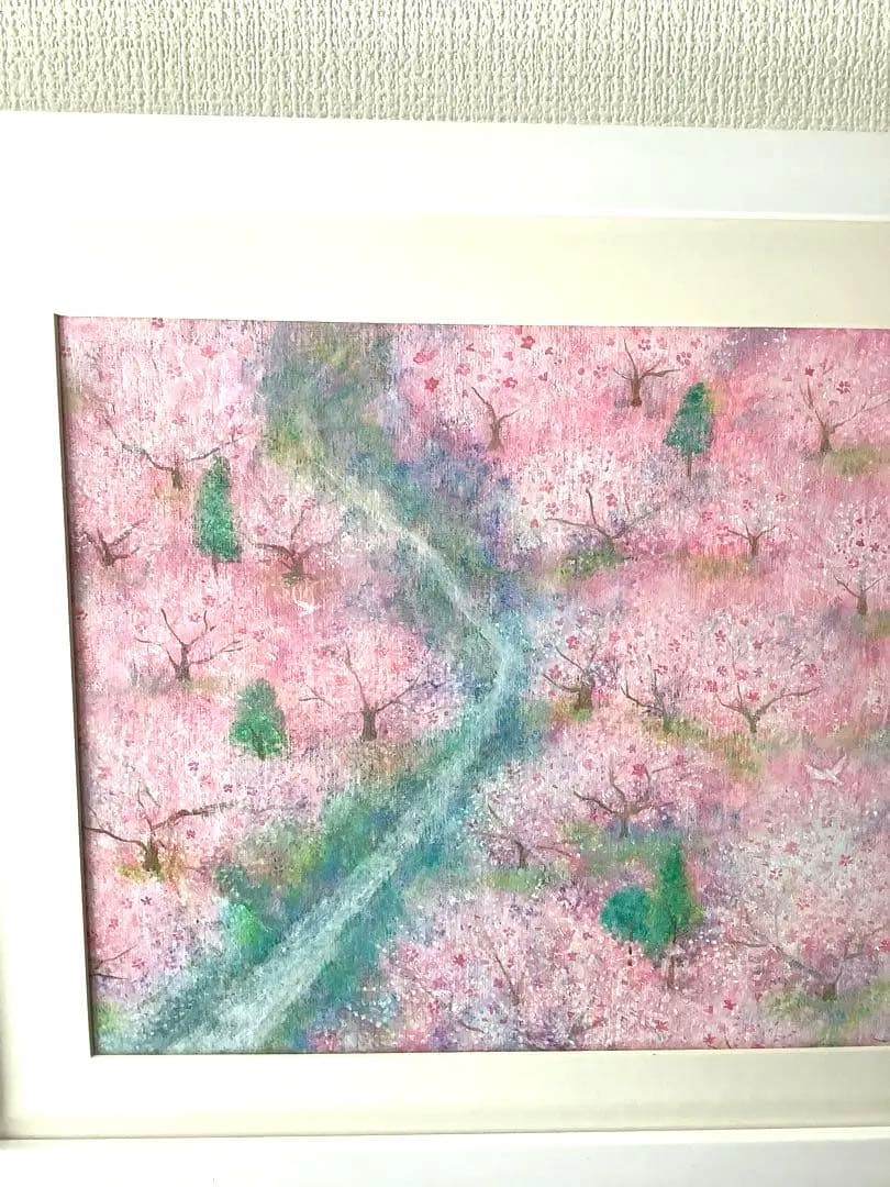 絵画　桜12 原画　額縁なし　A4サイズ