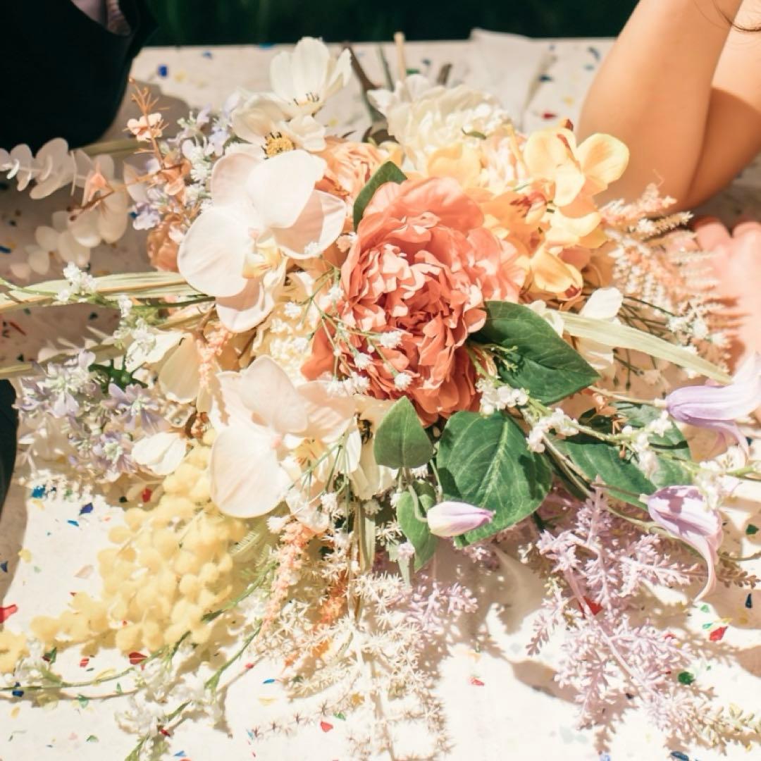 ブーケ　ブートニア　アーティフィシャルフラワー　ウェディング　結婚式　韓国風