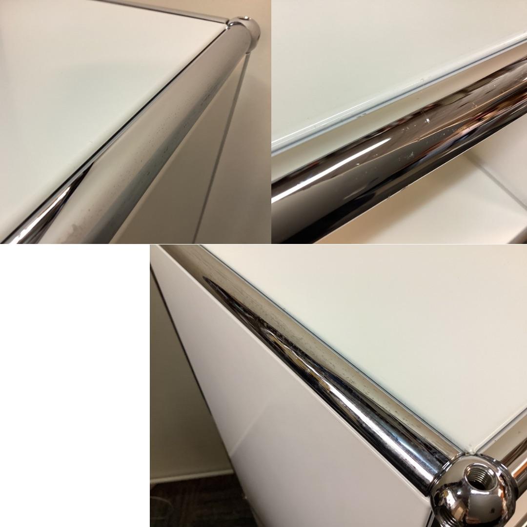 USMハラー ２段 オープンキャビネット シェルフ　ホワイト　コレクションラック