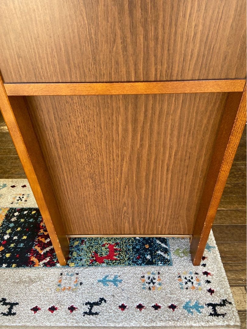 オールドカリモク マガジンラック／サイドキャビネット 木製 ヴィンテージ