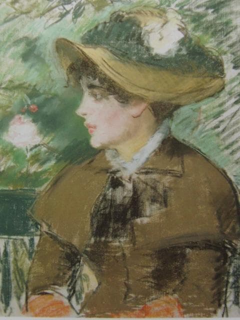 エドゥアール・マネ 【 ベンチにて 】 高級画集画、状態良好