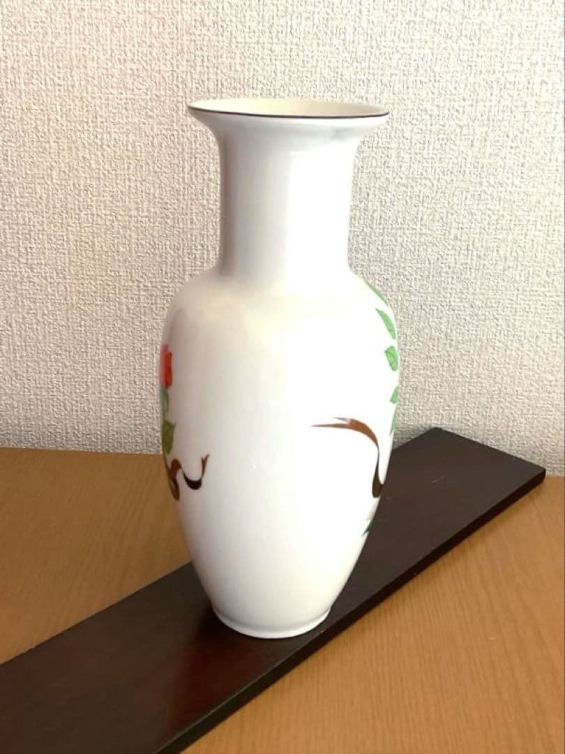 【新品】シーモアマン 赤いバラ陶器花瓶 フラワーベース ヴィンテージ　花びん