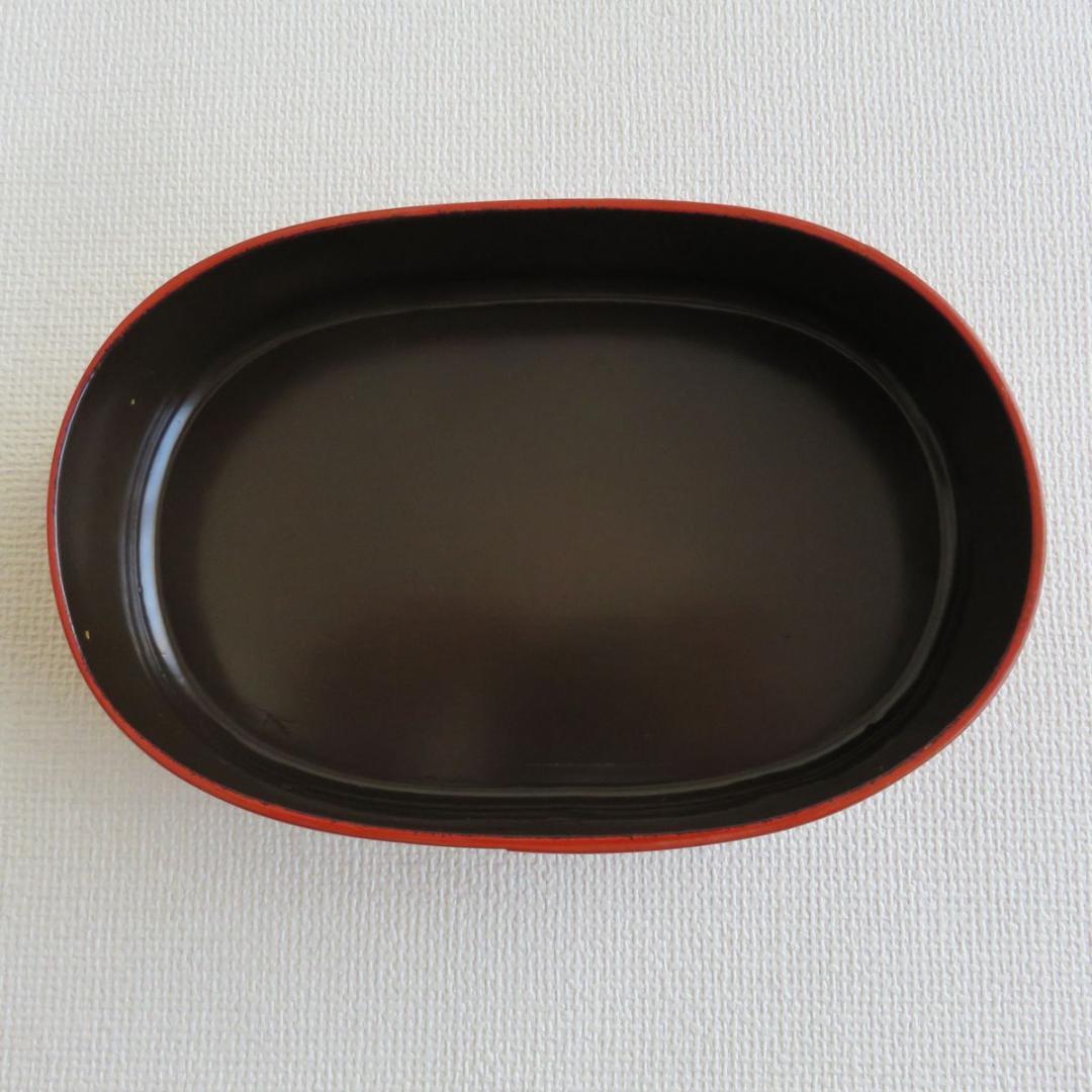 曲げわっぱ　弁当箱　　小判型　木製　朱塗り