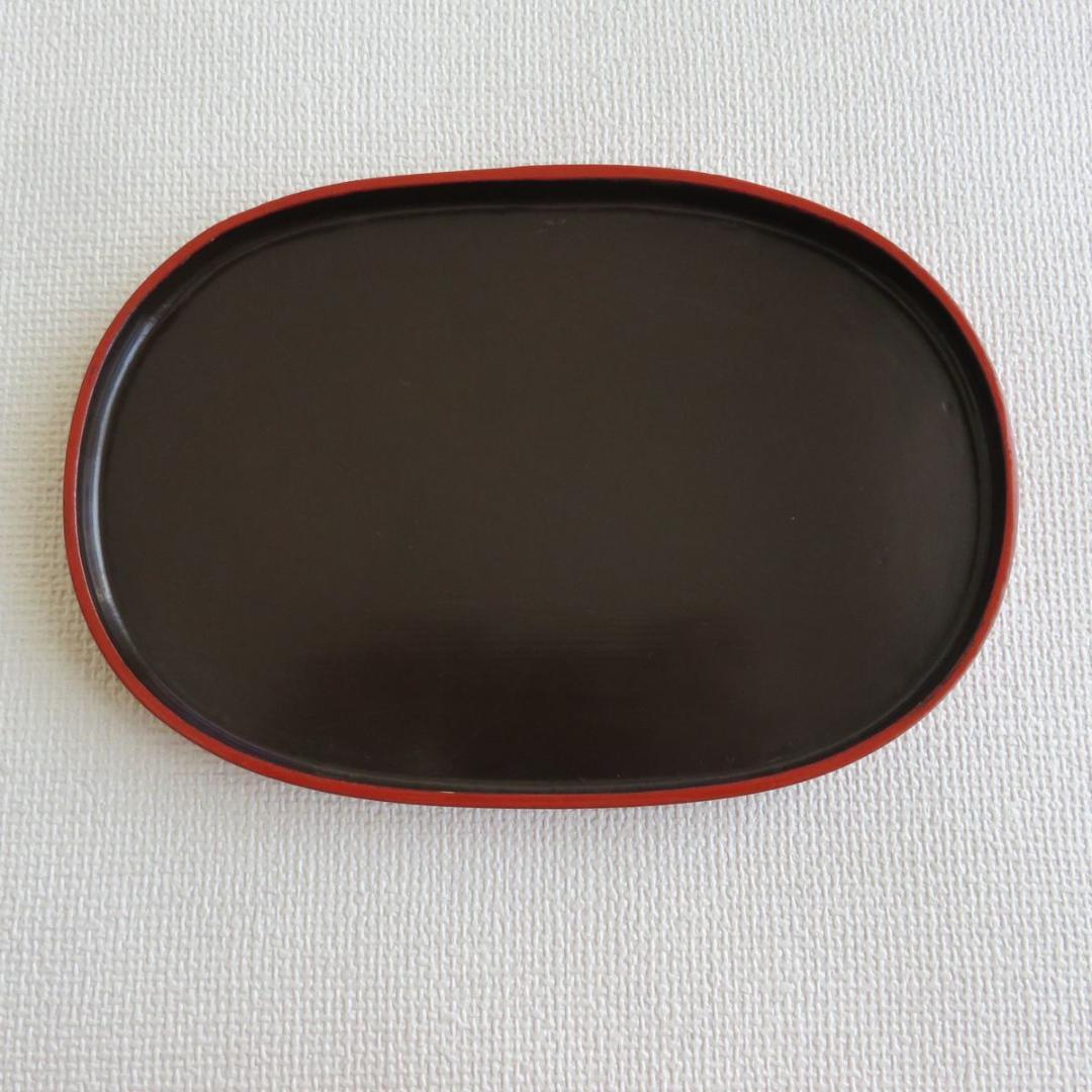 曲げわっぱ　弁当箱　　小判型　木製　朱塗り