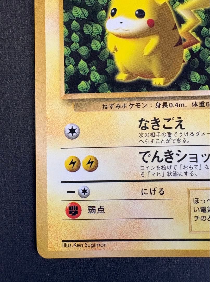 ピカチュウ 旧裏 コロコロ 付録 光沢有り 誤植版(Ken Sugimori)