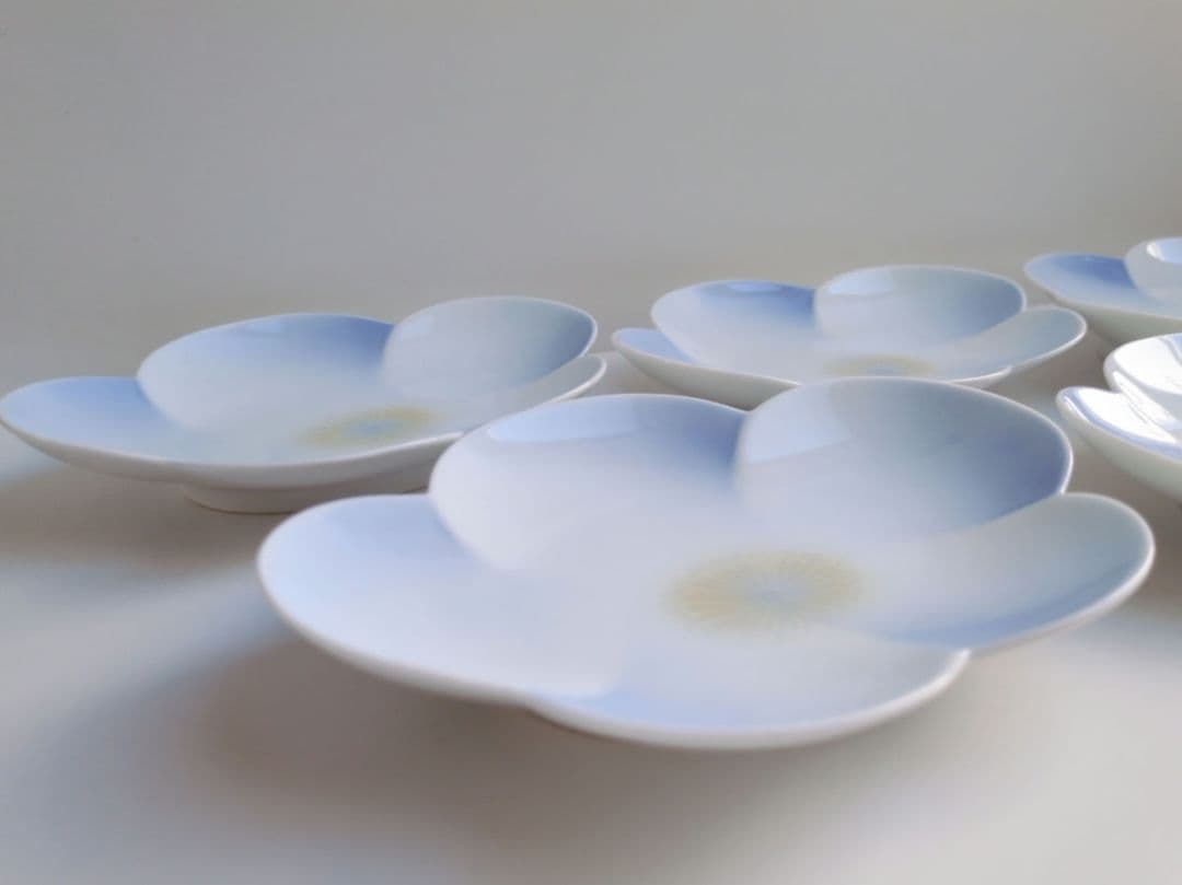 希少品✩深川製磁　梅　花型取皿揃　５枚