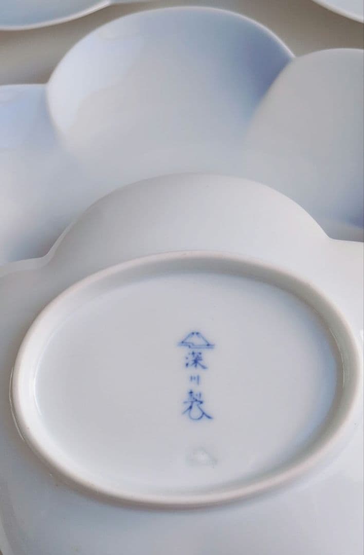 希少品✩深川製磁　梅　花型取皿揃　５枚