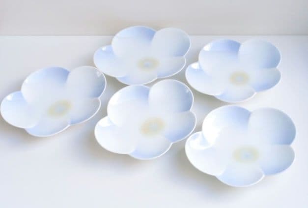 希少品✩深川製磁　梅　花型取皿揃　５枚