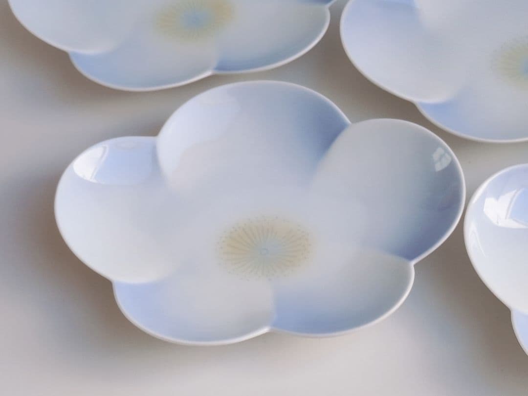 希少品✩深川製磁　梅　花型取皿揃　５枚