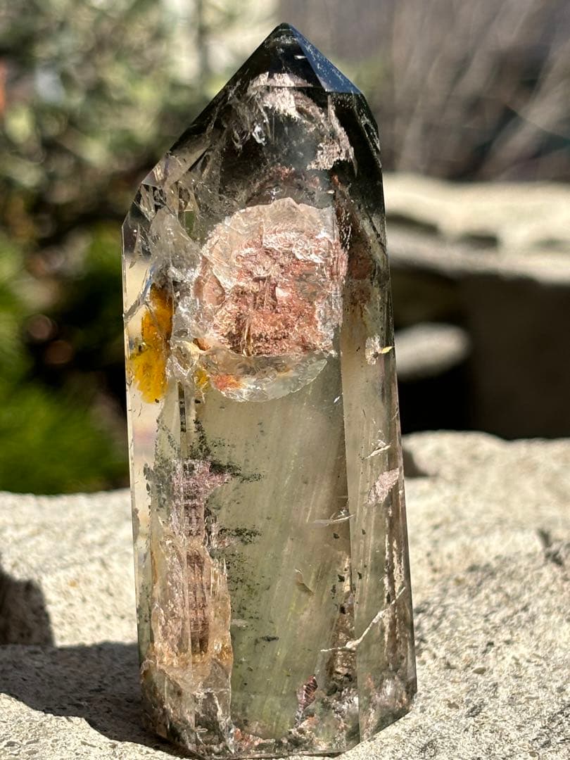 【運気アップ】最上高品質⭐️MR63 虹ガーデンクォーツタワー⭐️ライモナイト共生