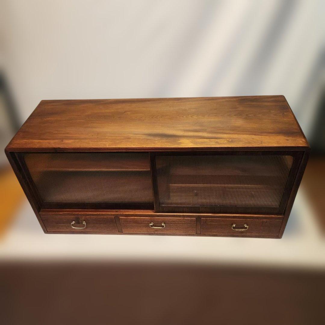 和ダンス リメイク キャビネット 割れないモールガラス風 昭和レトロ 一点物　１