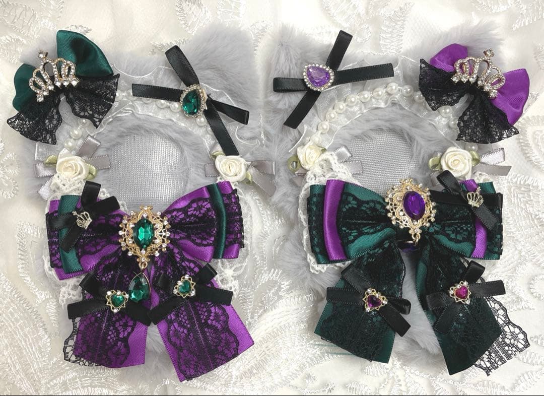 【25-105】ぬい服ちびぐるみ　いつぬい12センチリボン　　ハートヘッドドレス