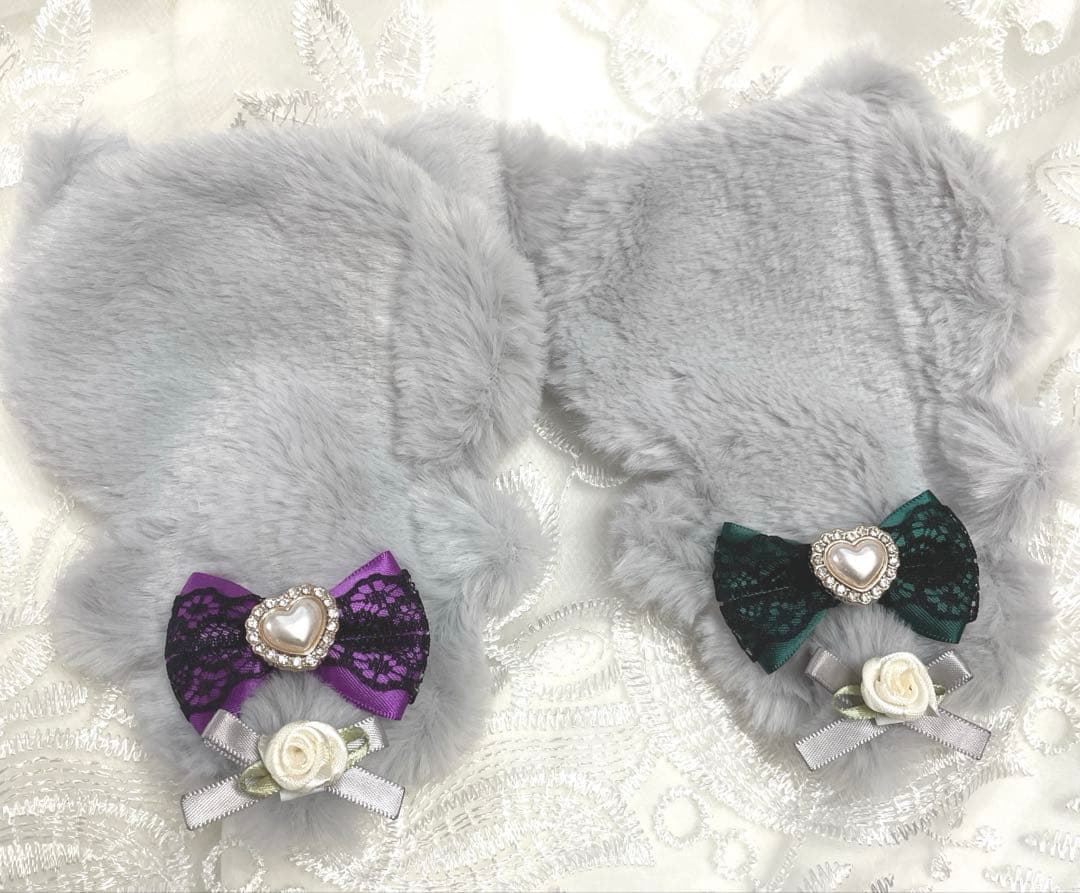 【25-105】ぬい服ちびぐるみ　いつぬい12センチリボン　　ハートヘッドドレス