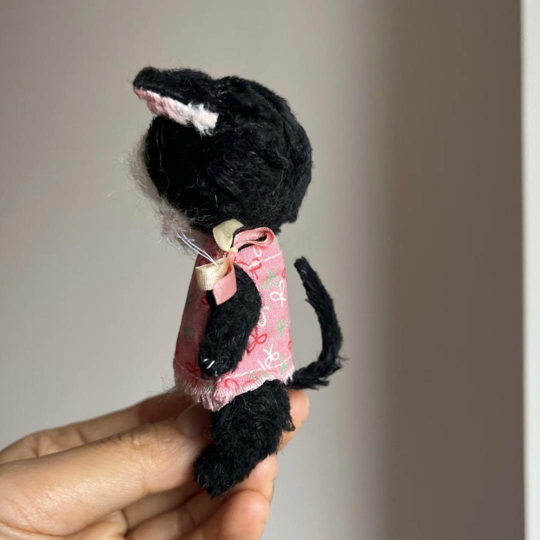 リトルブラックキャット 黒猫 ミニチュア 海外作家様 ハンドメイド ぬいぐるみ