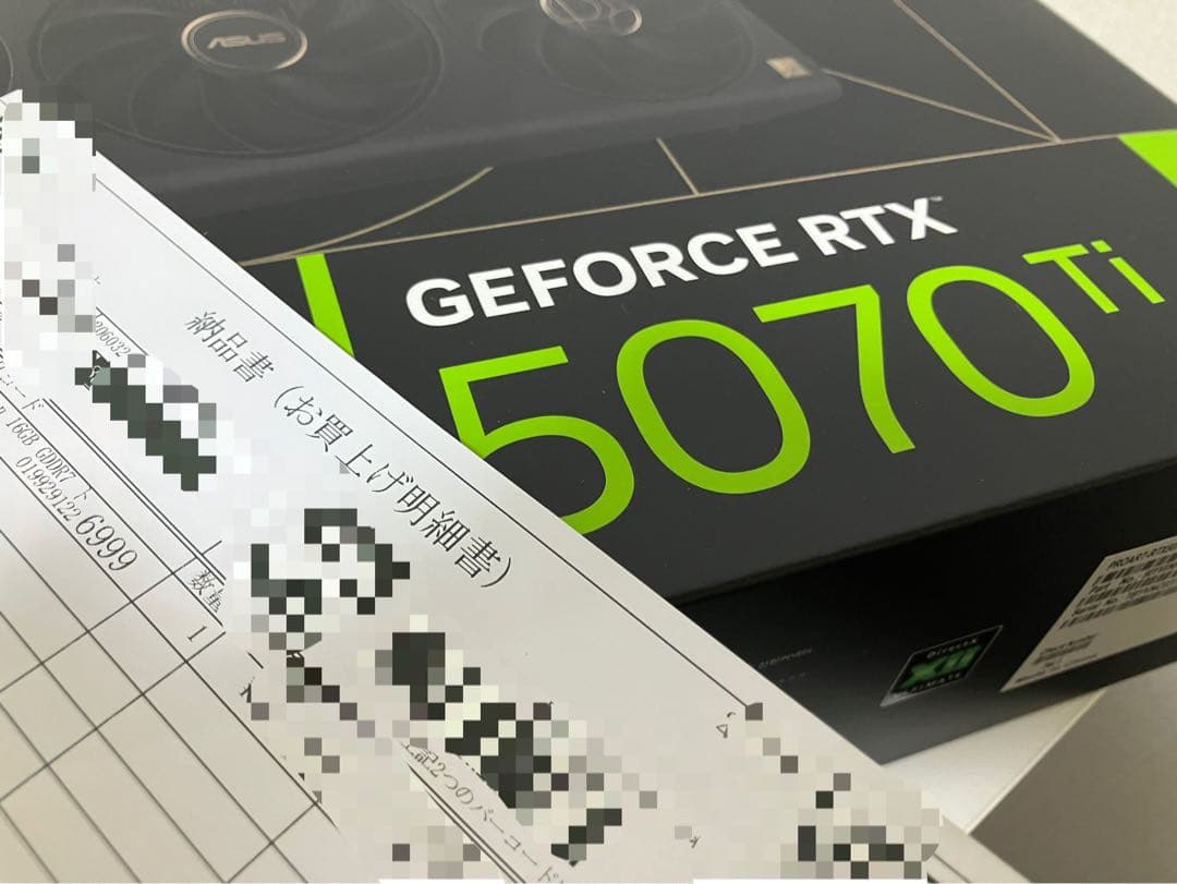 【新品•正規品•納品書】RTX 5070Ti ProArt (Type-C有)